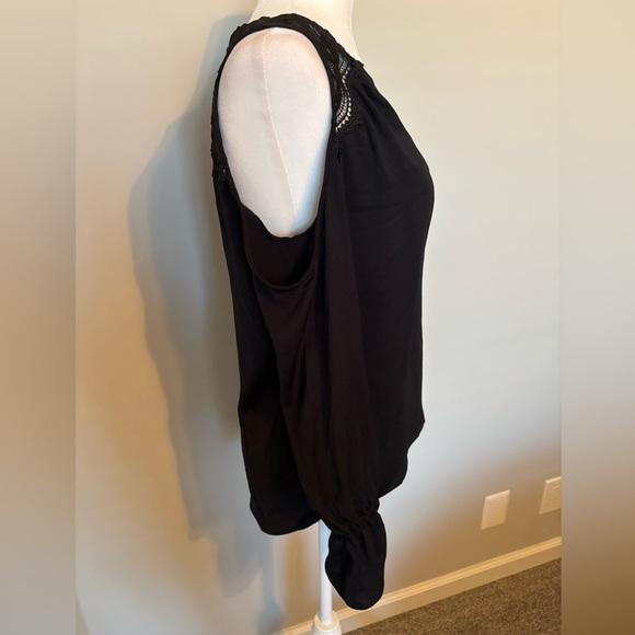 RAMY BROOK Abigail Black Lace Cold Shoulder Blouse - Picture 5 of 8